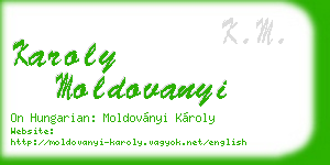 karoly moldovanyi business card