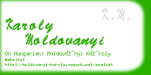 karoly moldovanyi business card